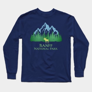 Banff National Park Moose Canada Canadian Rocky Mountains Souvenir Long Sleeve T-Shirt